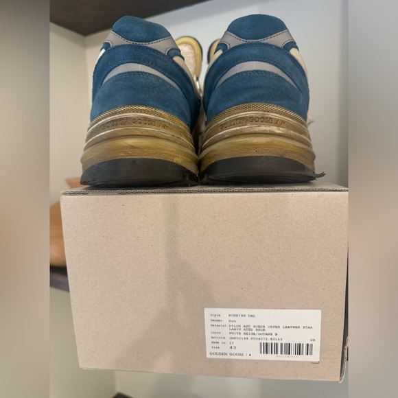 Men’s Blue Golden Goose Running Dad Sneakers - Picture 3 of 4
